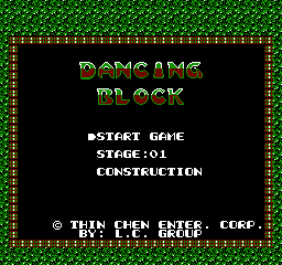 Dancing Blocks Title Screen